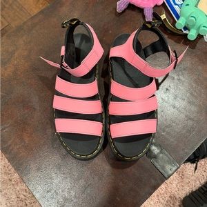 Pink doc martins sandals. Never worn